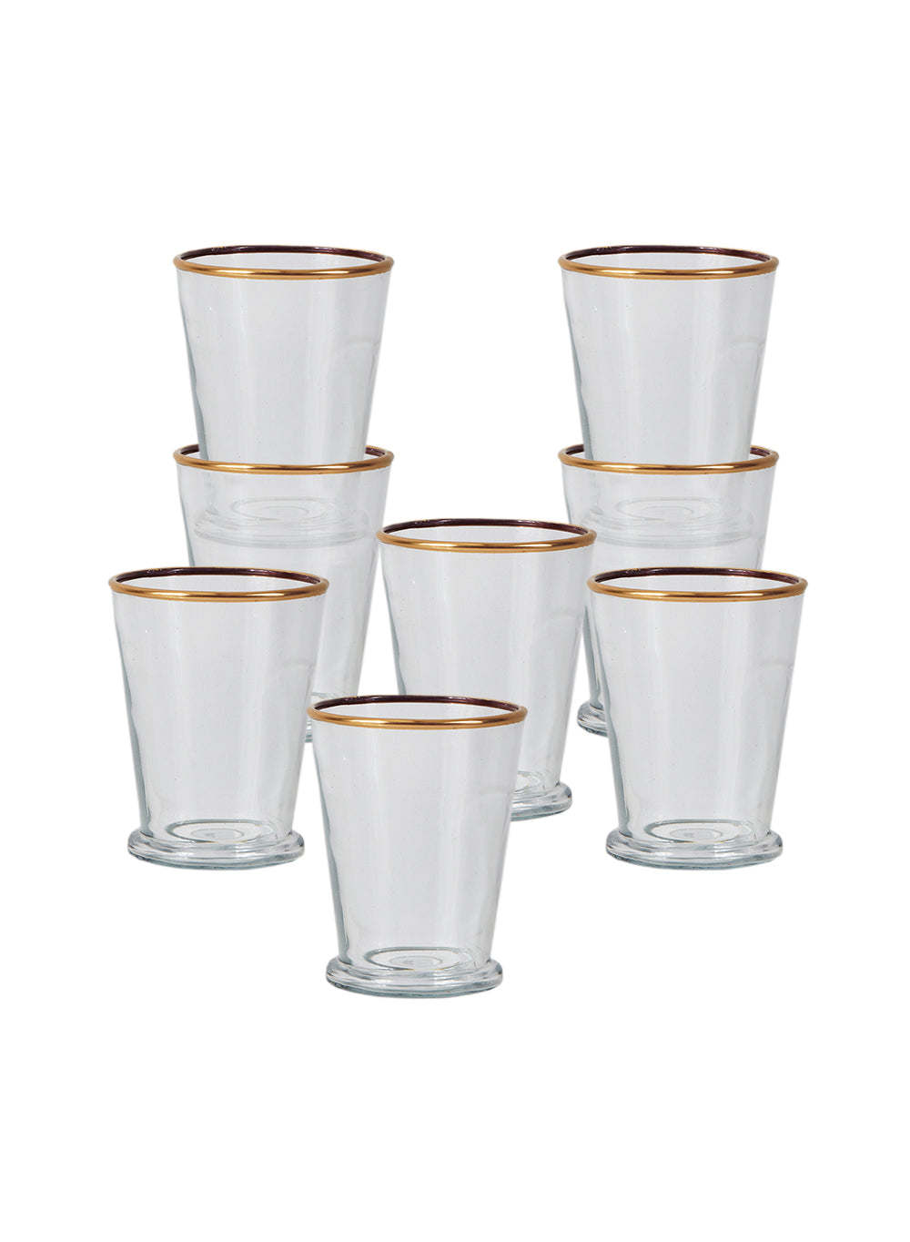 Gold Rimmed Julep Cup Vase, 3.25" Diameter & 4.25" Tall, Set of 4 & 24