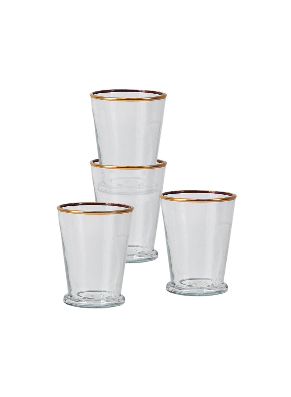 Gold Rimmed Julep Cup Vase, 3.25" Diameter & 4.25" Tall, Set of 4 & 24
