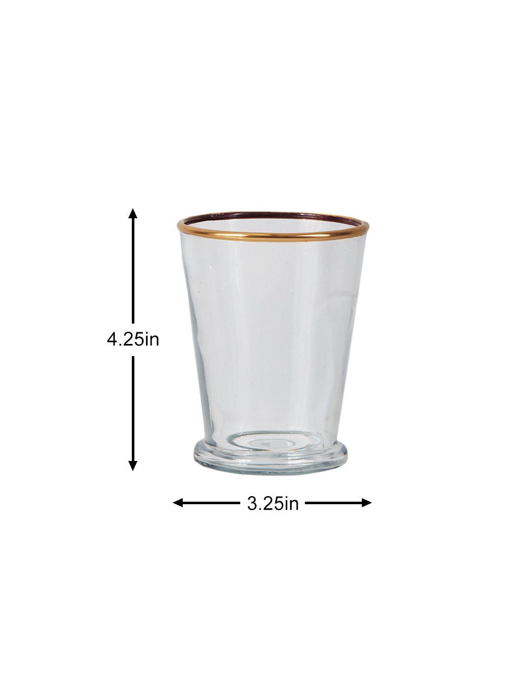 Gold Rimmed Julep Cup Vase, 3.25" Diameter & 4.25" Tall, Set of 4 & 24