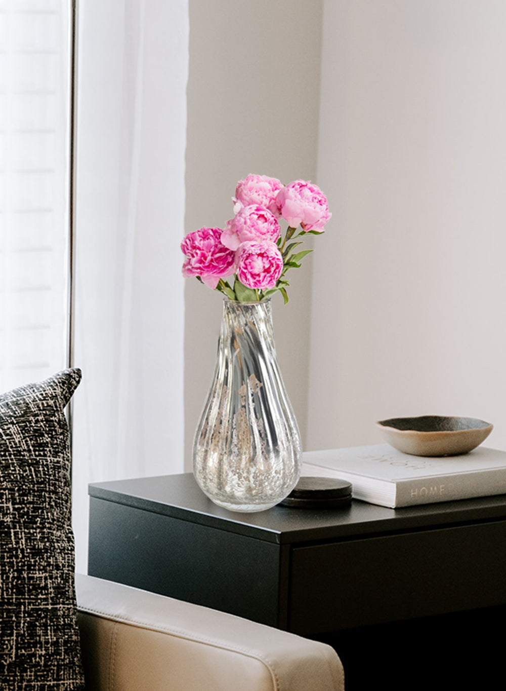 Mercury Crackle Bud Vase, in 4 Sizes