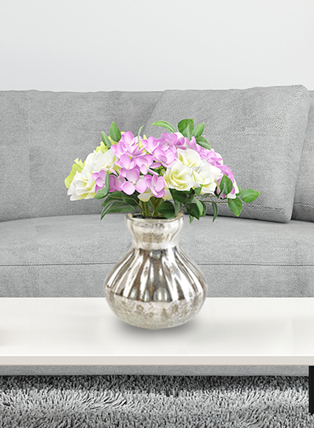 Mercury Crackle Bud Vase, in 4 Sizes