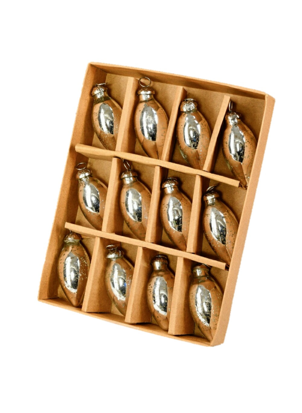C7 Mercury Glass Bulbs, Set of 12