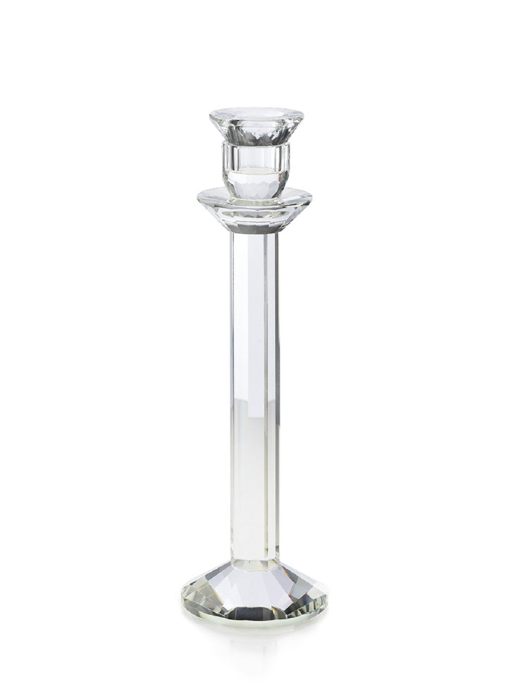 Modern Cut Crystal Candle Stick Holders, 5 Sizes