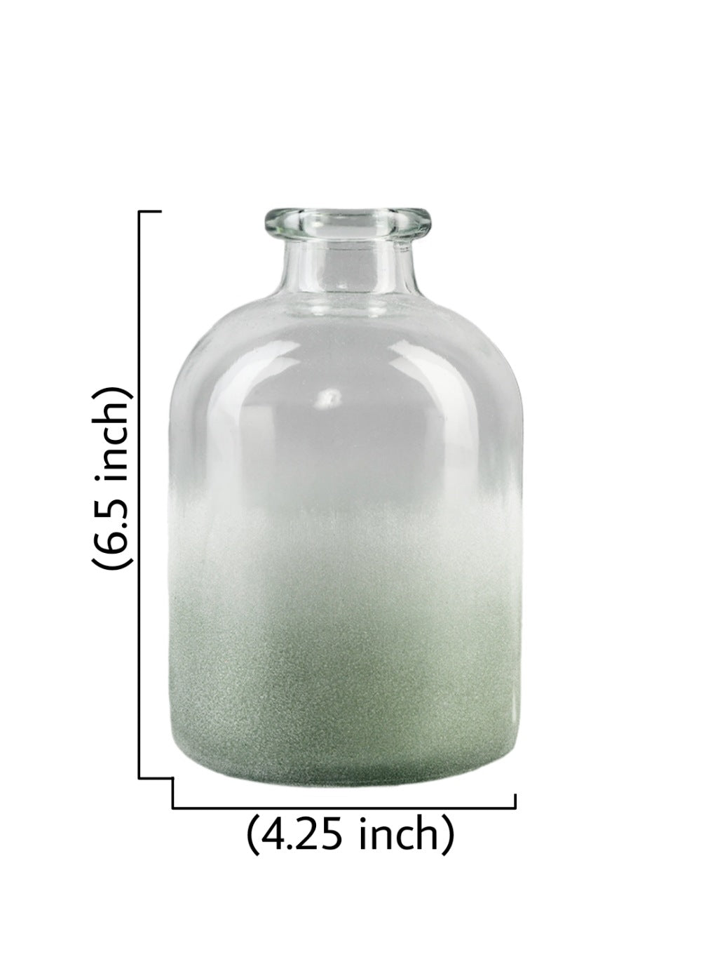 Sea Glass Vase, 6.5" Tall & 4.25" Diameter