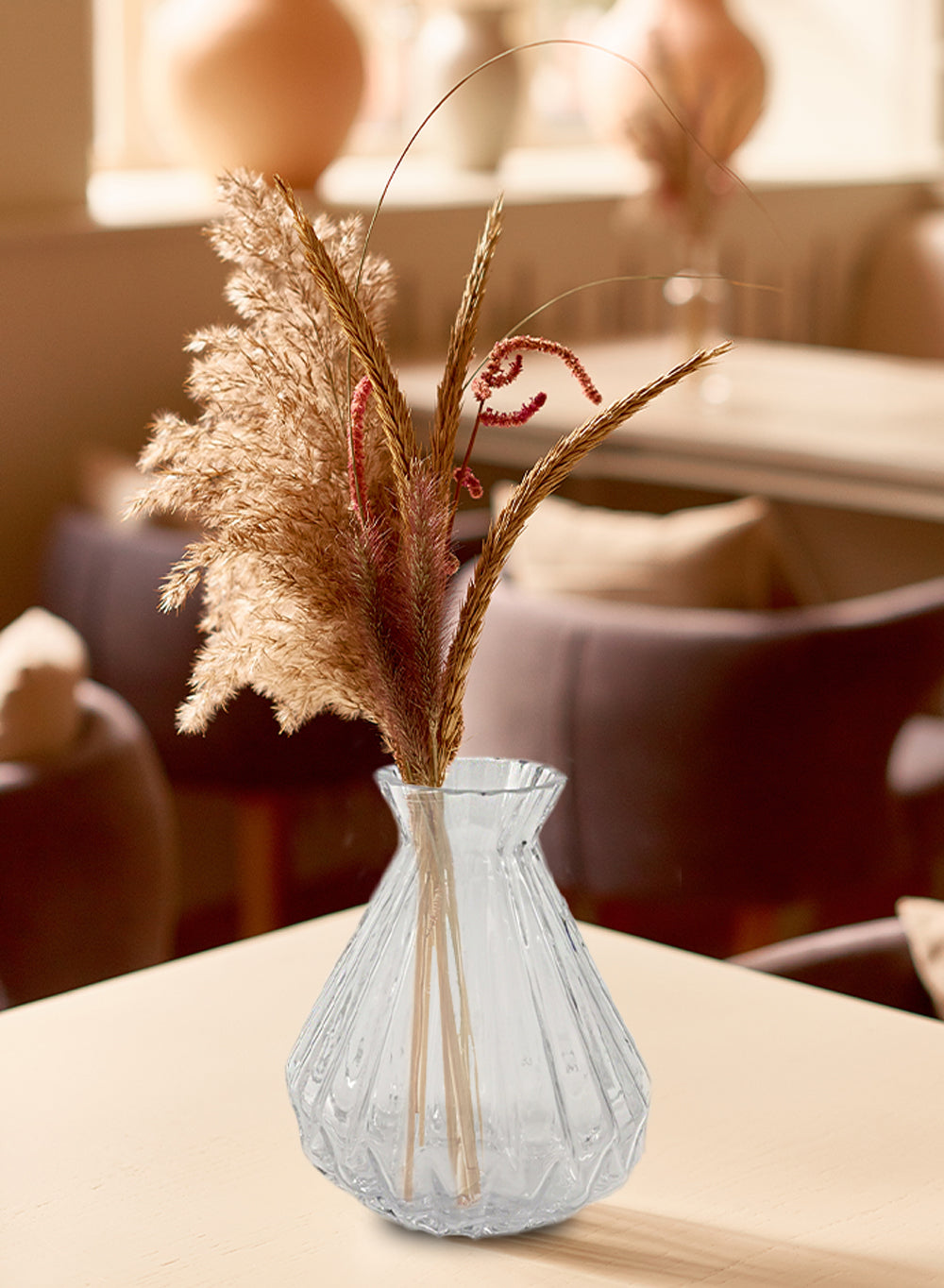Glass Bud Vases, Set of 4, In 2 Sizes