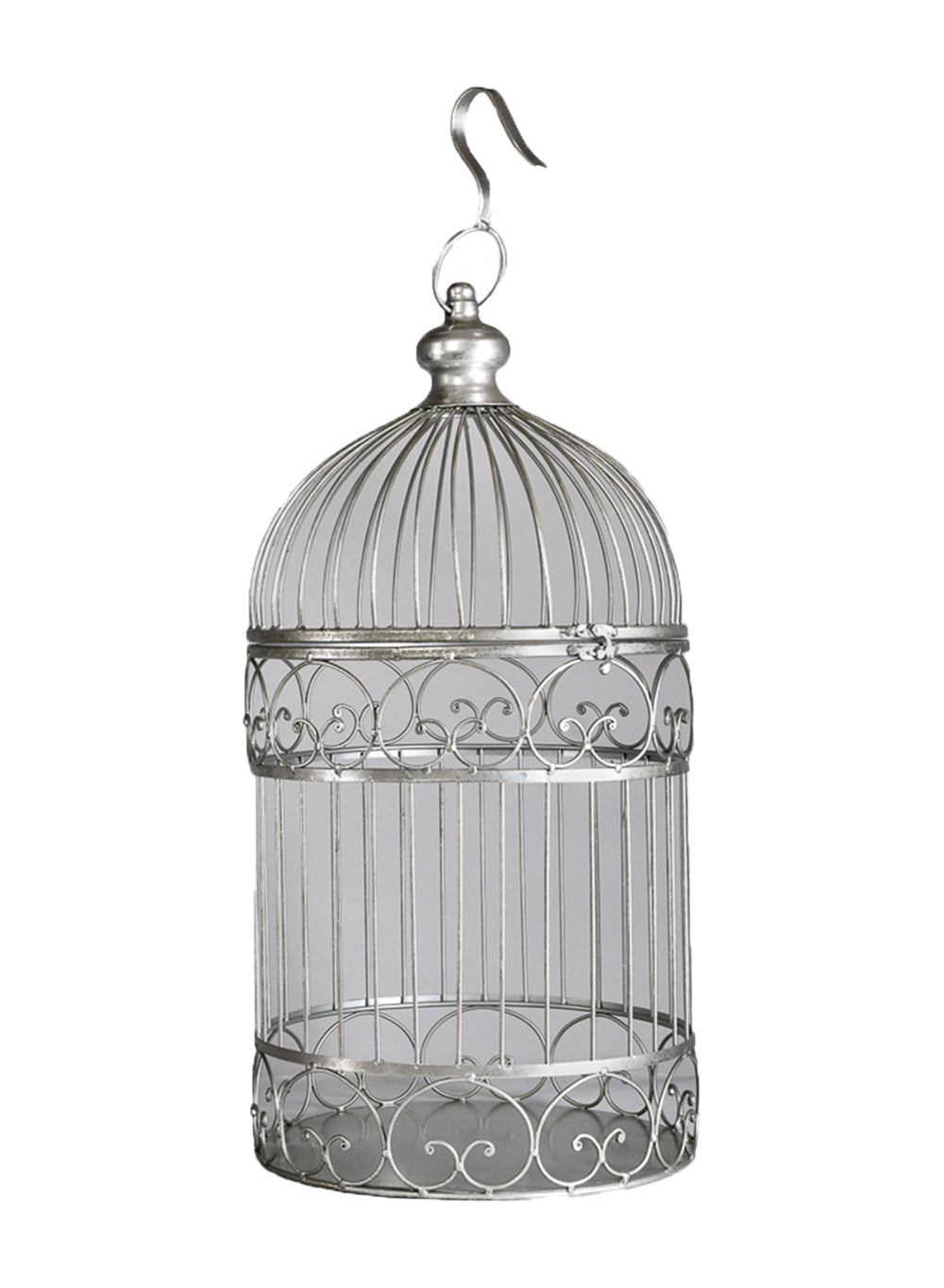 Birdcage Decor, Silver Metal in 2 Sizes & Color