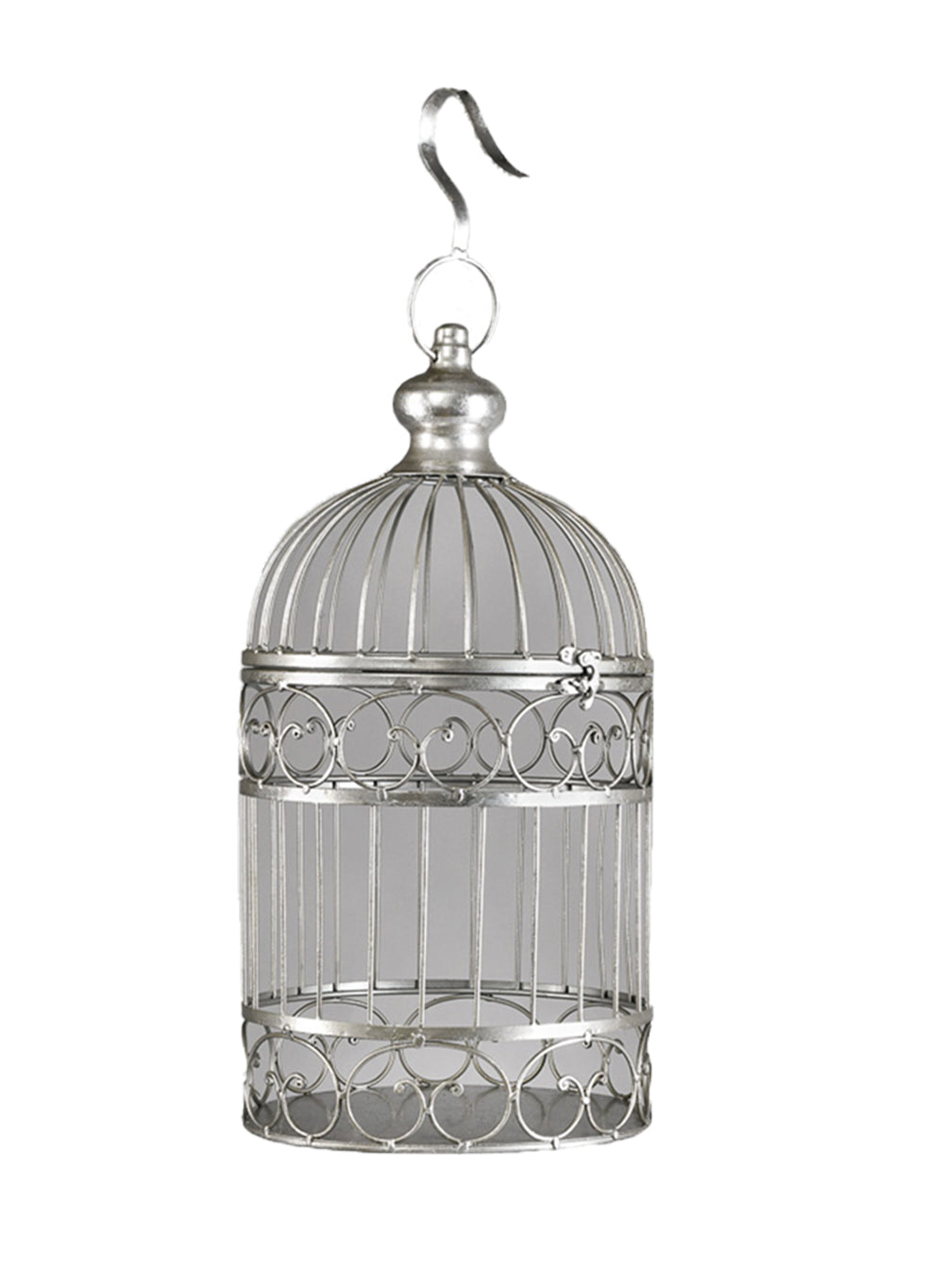 Birdcage Decor, Silver Metal in 2 Sizes & Color