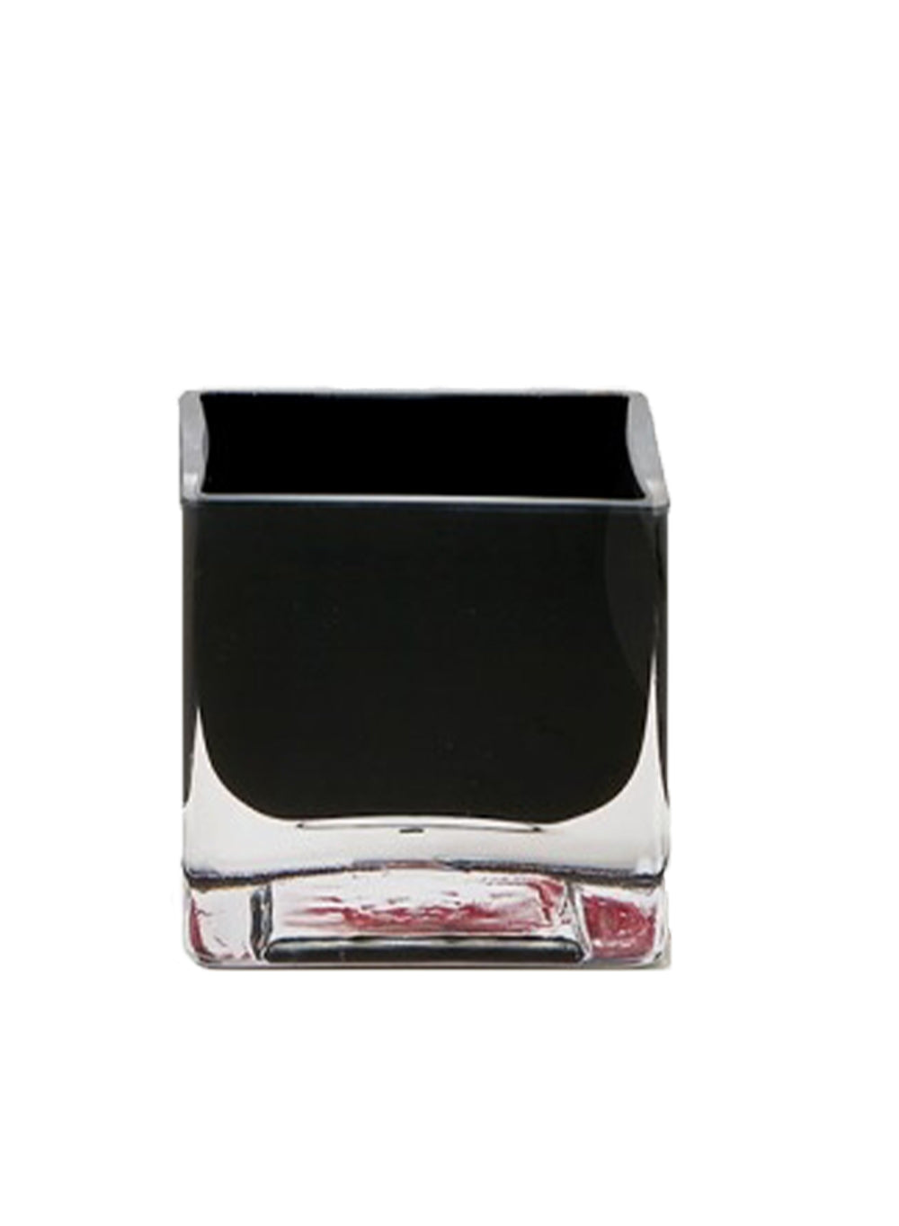 Black Glass Cube Vase, 3" Cube, Sold Individually & as Set of 12