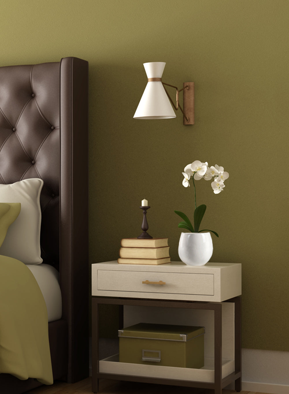 White Ceramic Cup-Shaped Vase, in 4 Sizes