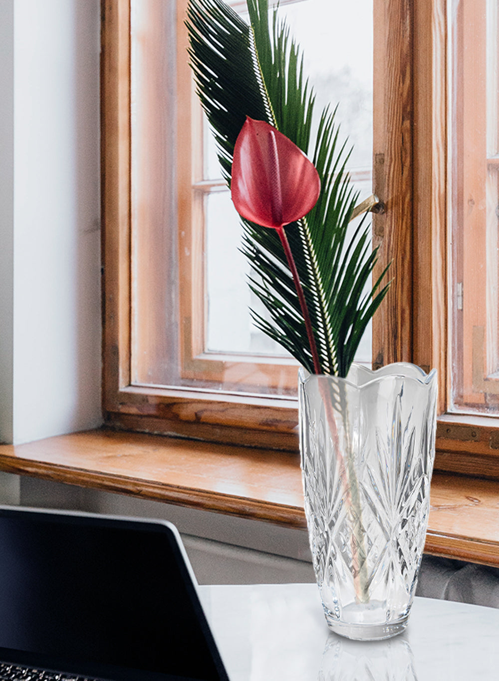 Classic Glass Cylinder Vase, 6" Diameter & 11.75" Tall