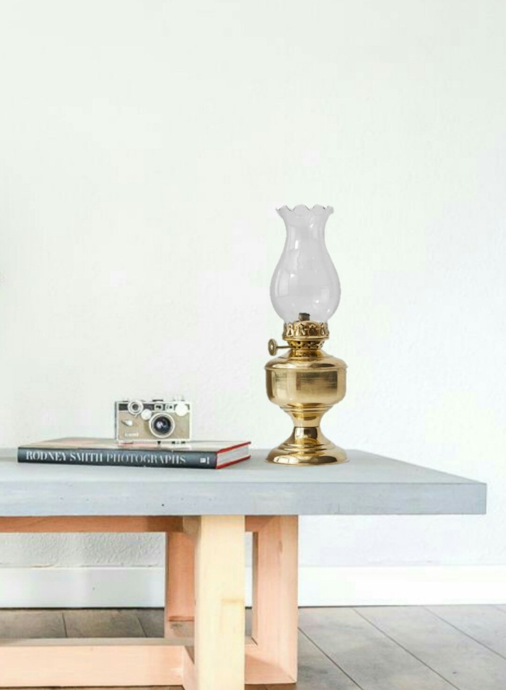 Vintage Oil Lamp, Brass, in 2 Sizes