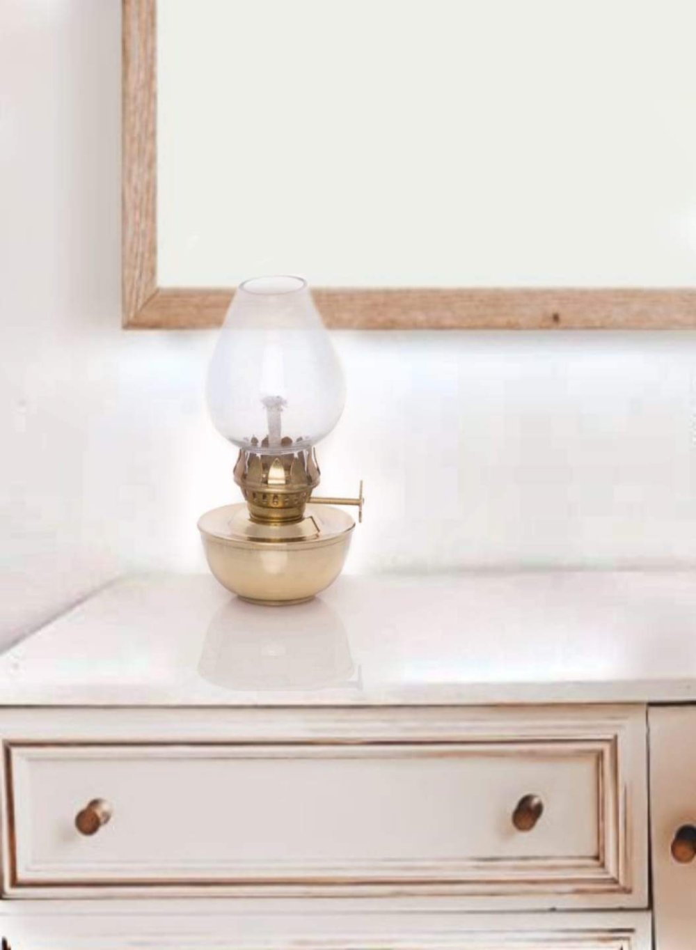 Vintage Oil Lamp, Brass, in 2 Sizes