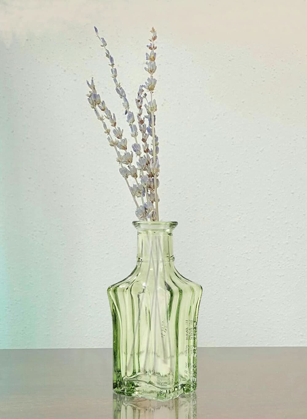 Vintage Green Glass Vase, Set of 6, in 3 Shapes