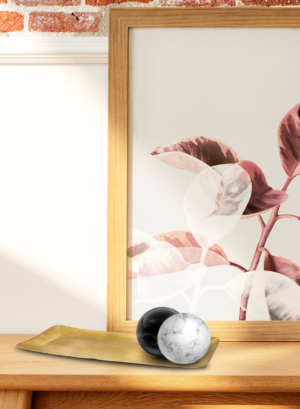 Gold Rectangle Brass Tray, 16.5" Long X 6" Wide X 1" Tall