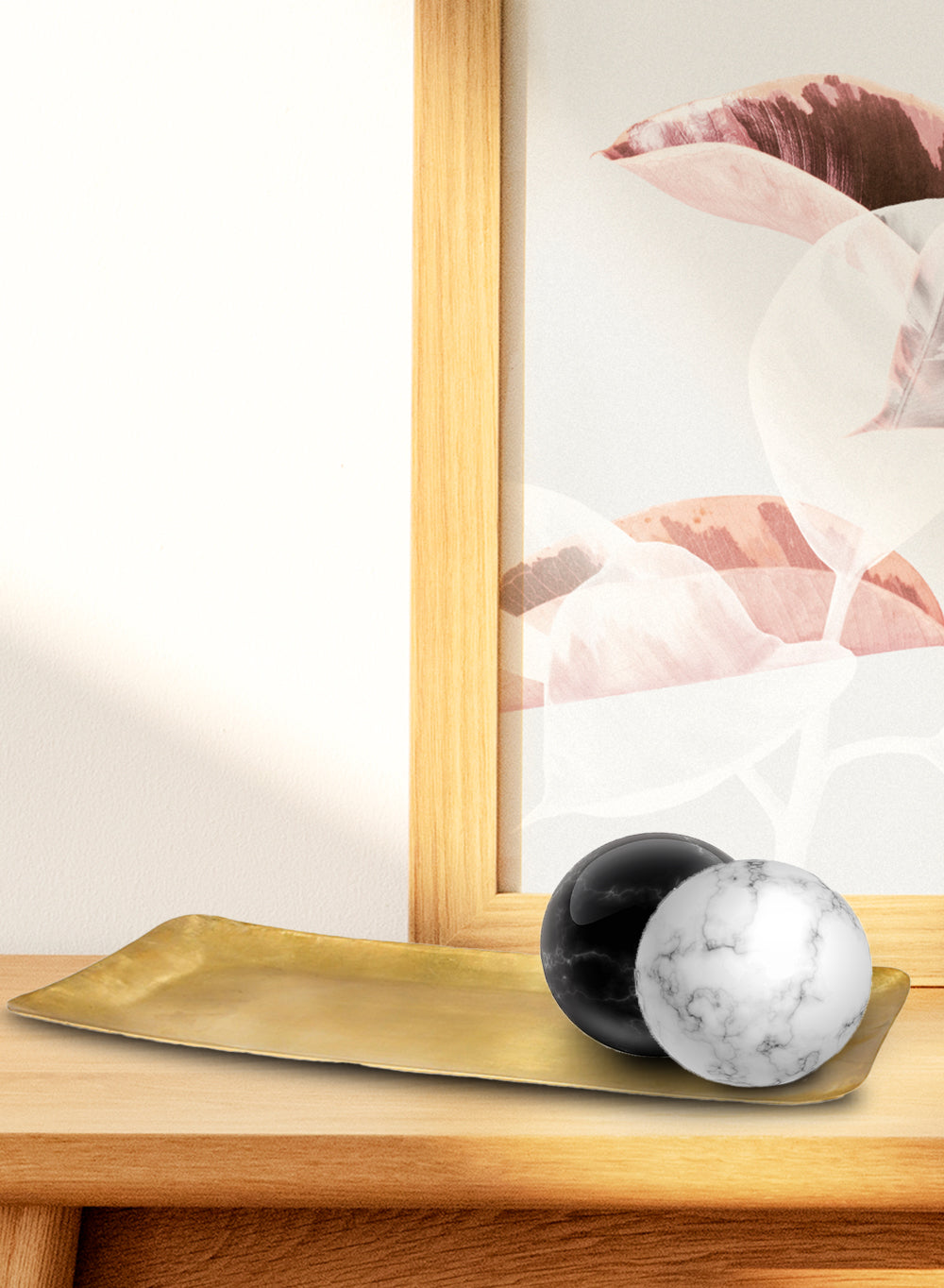 Gold Rectangle Brass Tray, 16.5" Long X 6" Wide X 1" Tall