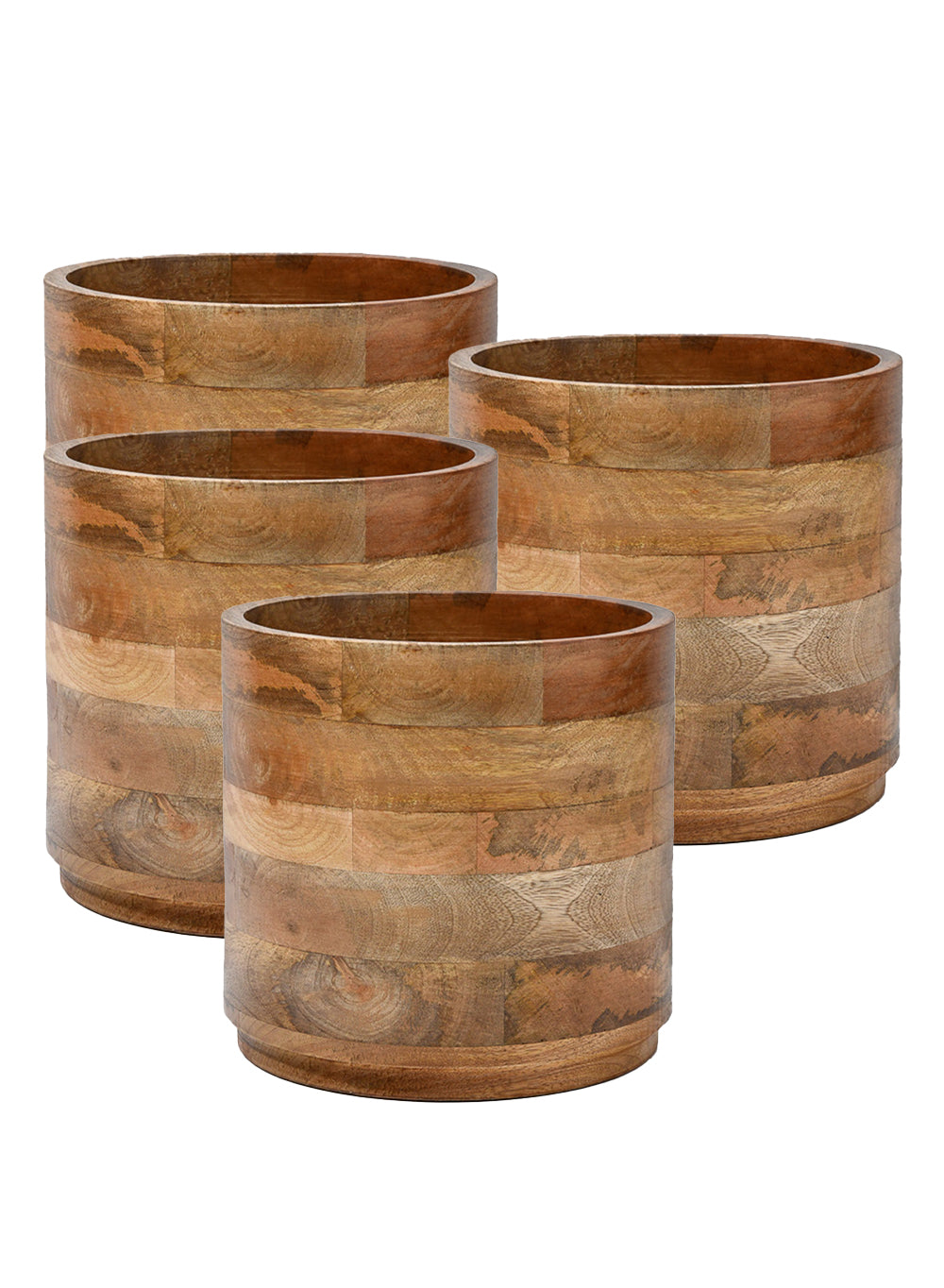 Mango Wood Cachepot, in 3 Sizes (B)
