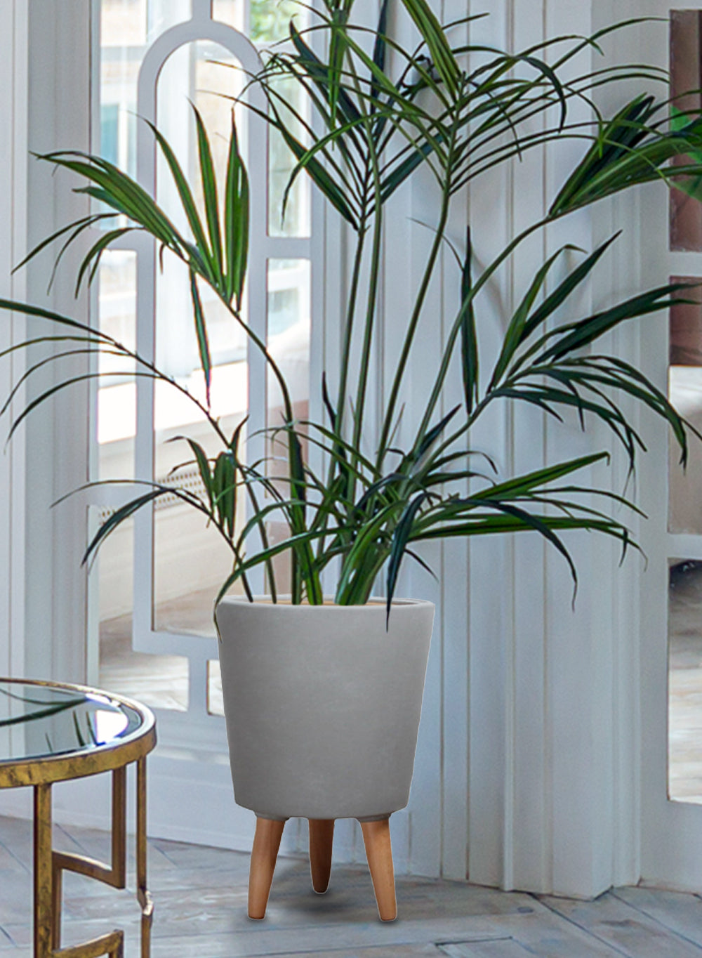 Matte Grey Ceramic Pot Holder | Planter