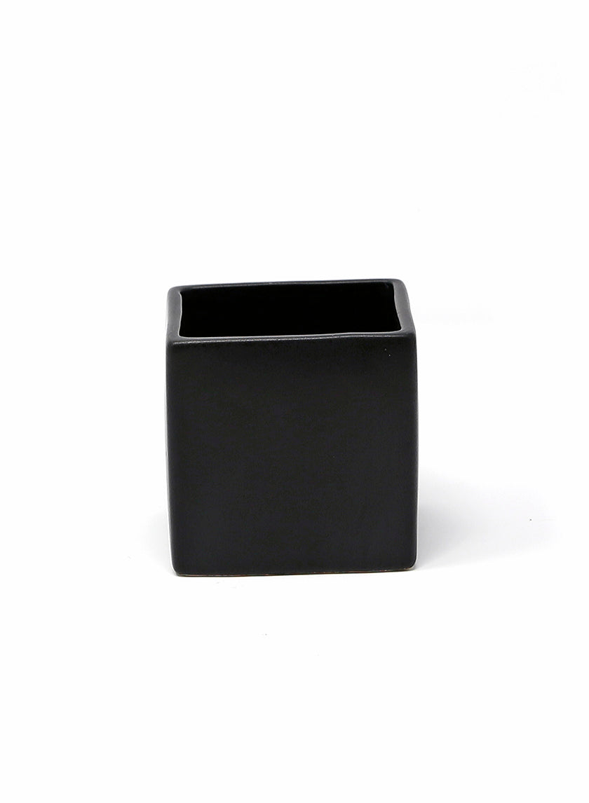Matte Black Ceramic Vase, in 3 Shapes & 2 Colors