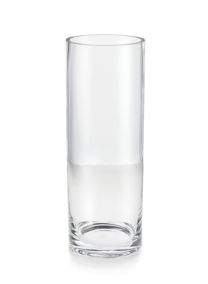 Serene Spaces Living Set of 12 Glass Cylinder Hurricane Vase- 3.5" Dia & 6" Tall