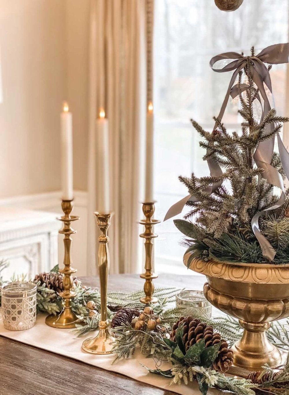 Tall Floor Candle Holders Gold Candelabra For Wedding Event Decor, 50''  Tall Floor Candle Holder, 1 Pcs Metal 5 Arm Centerpiece For 5 Candlesticks,  Party Wedding Aisle Home Decorations Acrylic Candelabra Centerpiece, image size:1000x1364