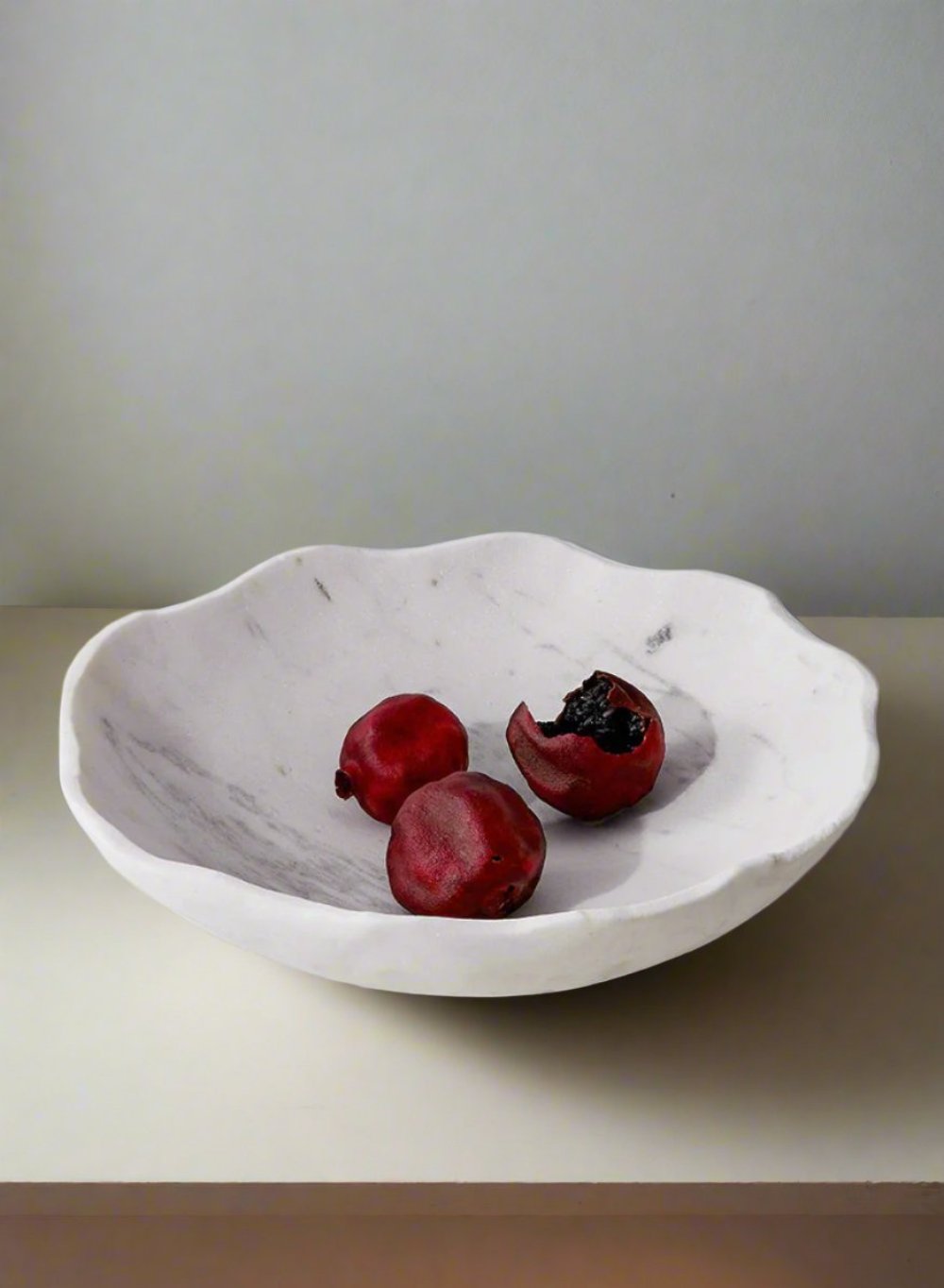 White Marble Bowl, In 2 Sizes