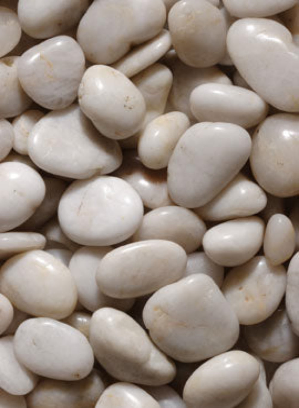 Mini Polished White River Stones