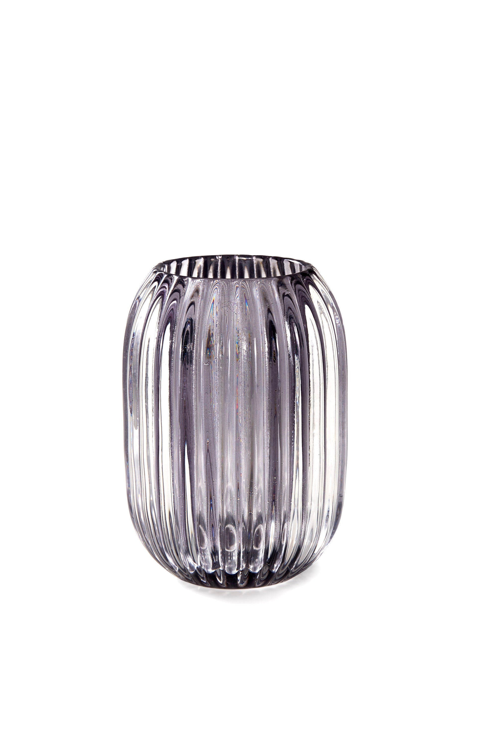 5" Ribbed Optical Glass Votive Holder, in 3 Colors