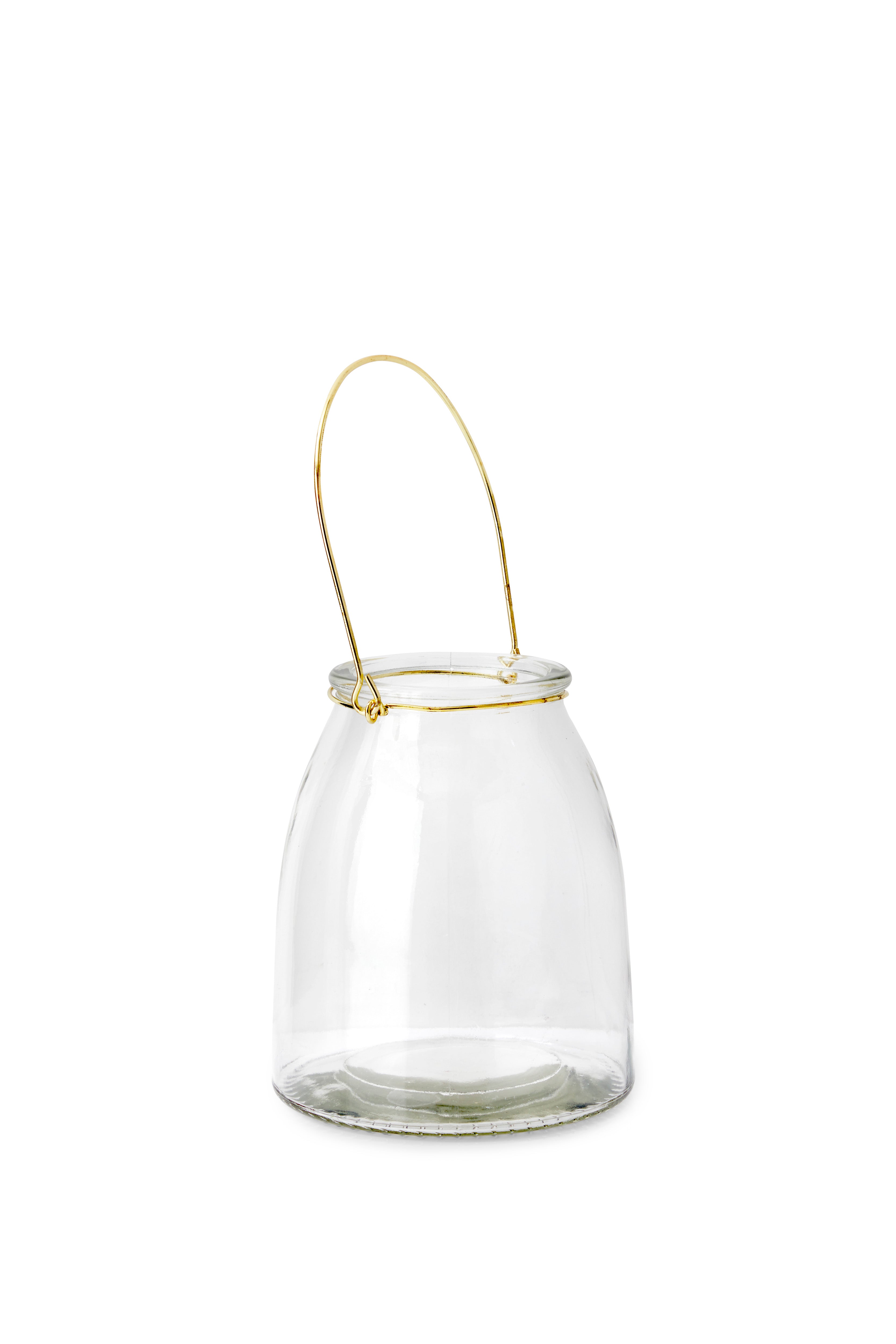 Hanging Glass Jar, 6" Tall and 5" Diameter, Set of 12