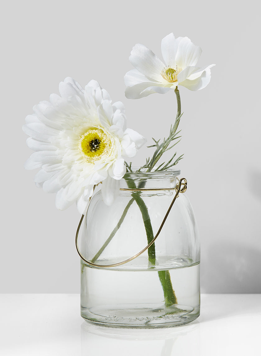 Hanging Glass Jar, 4.75" Tall and 3" Diameter, Set of 12