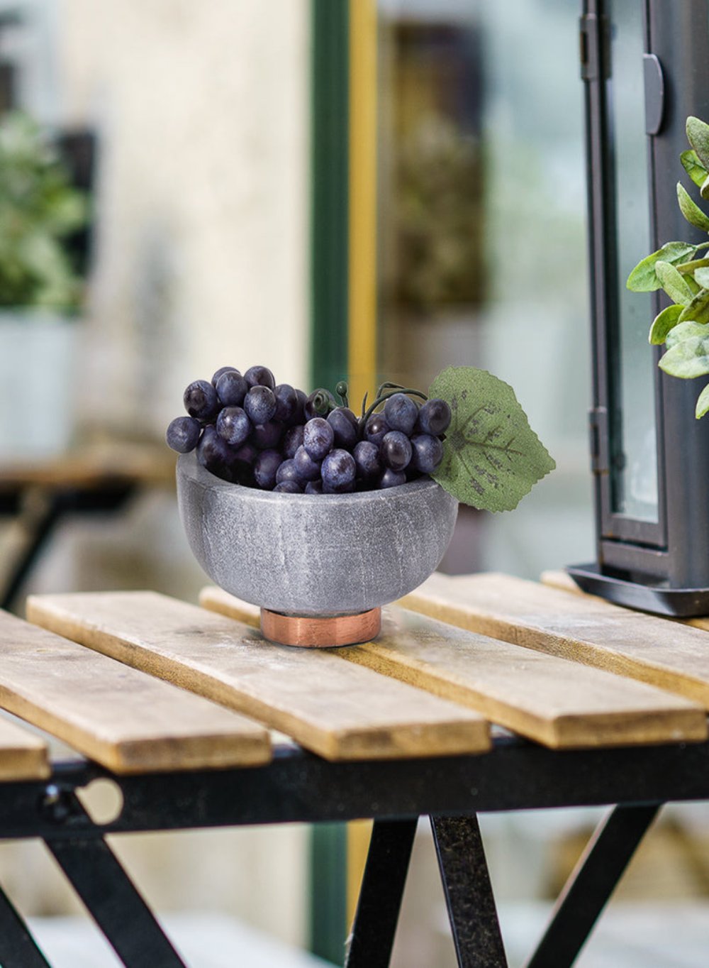 Black Marble Bowl with Copper Ring, 2.25" Tall and 4" Diameter