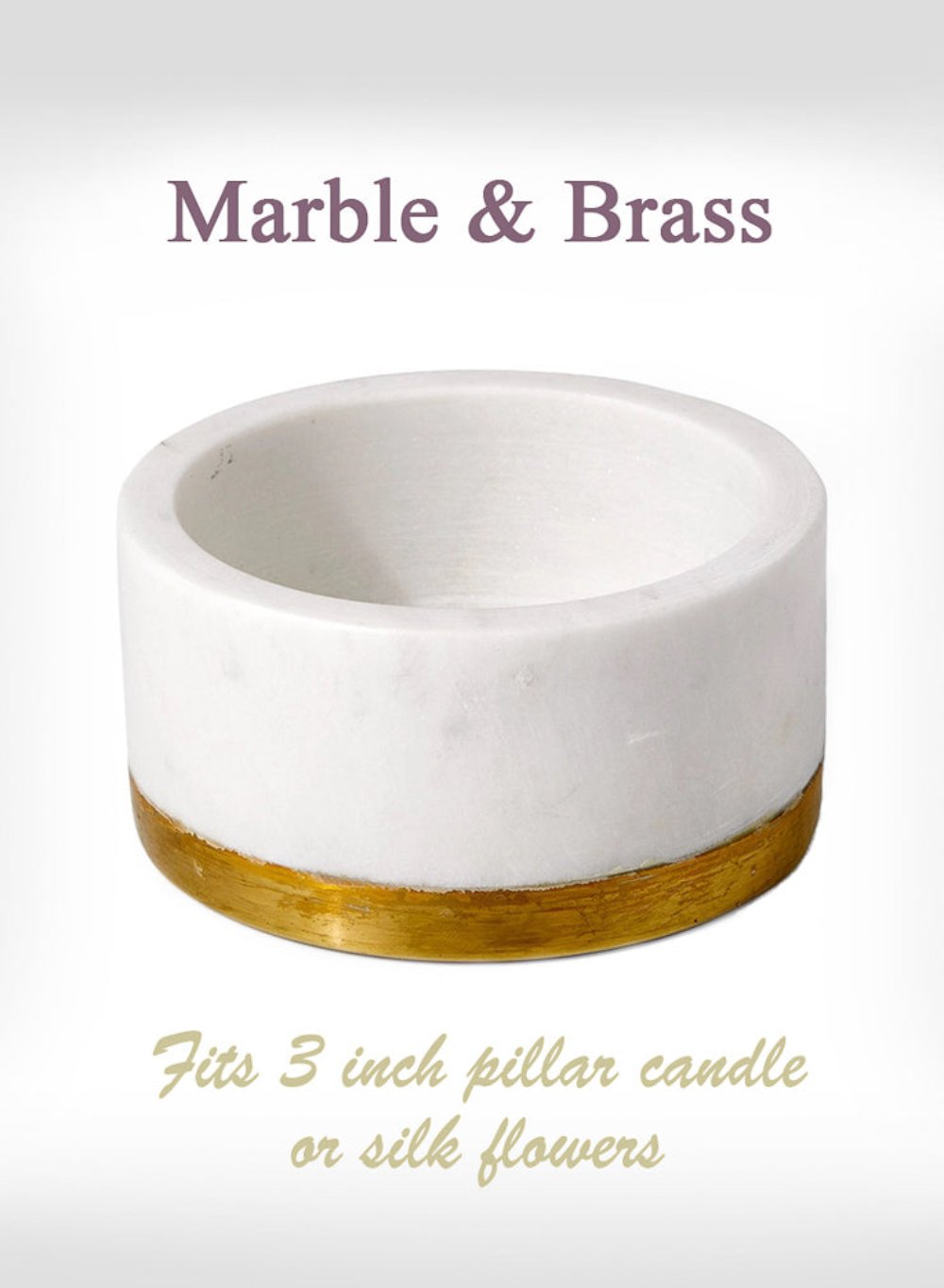 White Marble Collection, Bowl, Vase, Tray and Candle Holder