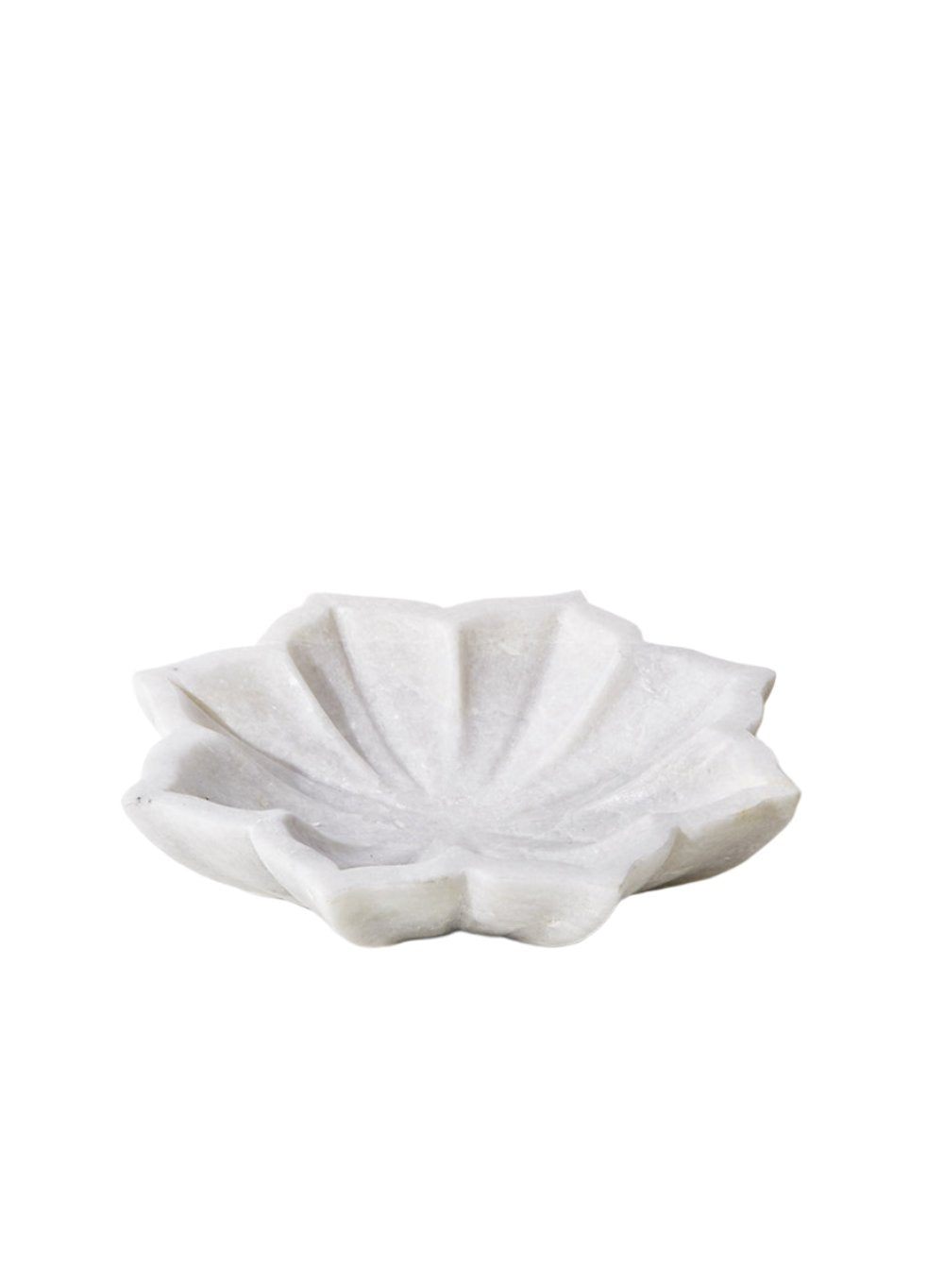 White Marble Floral Dish, in 3 Sizes