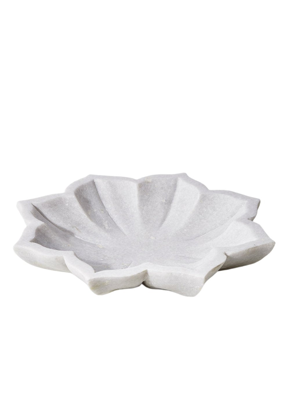 White Marble Floral Dish, in 3 Sizes