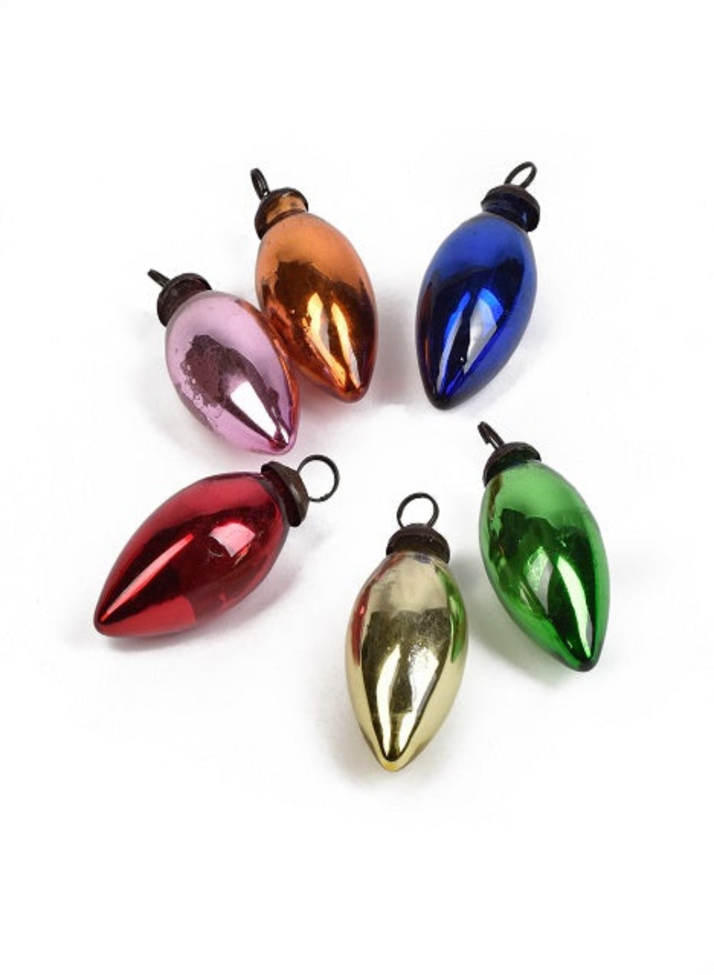 C7 Mercury Glass Bulbs, Set of 12