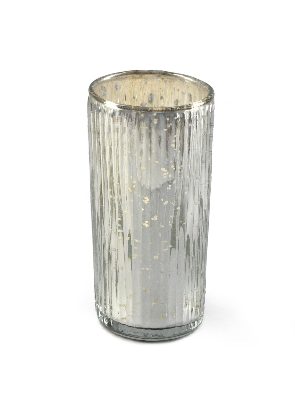 Vintage Ribbed Silver Votive Holder, in 2 Sizes