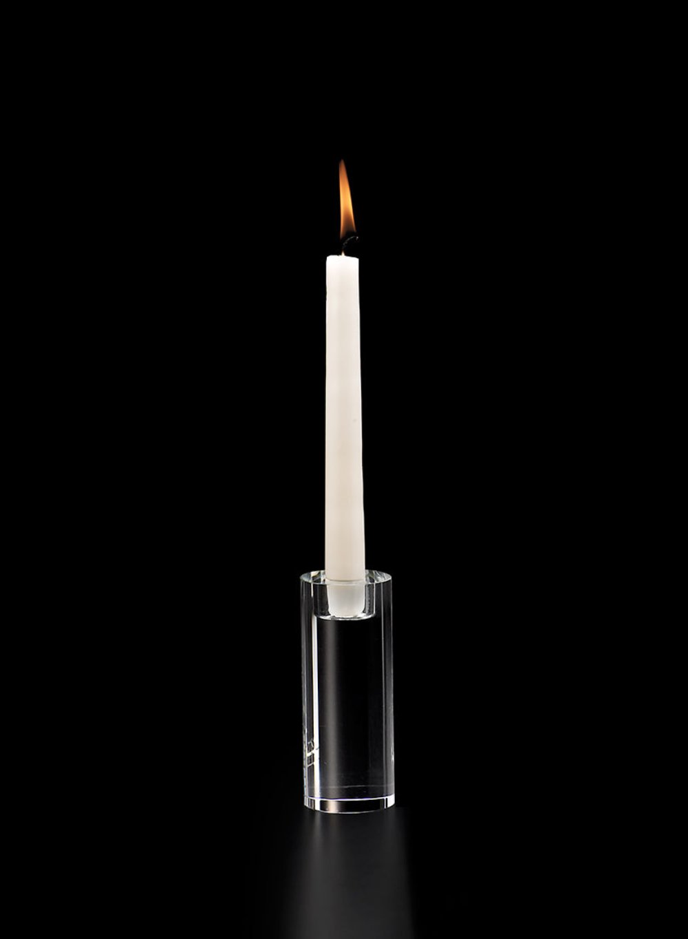Modern Crystal Taper Candle Holder, in 2 Sizes
