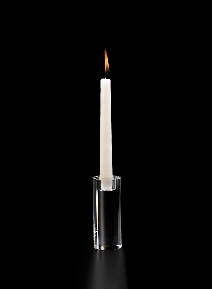 Modern Crystal Taper Candle Holder, in 2 Sizes