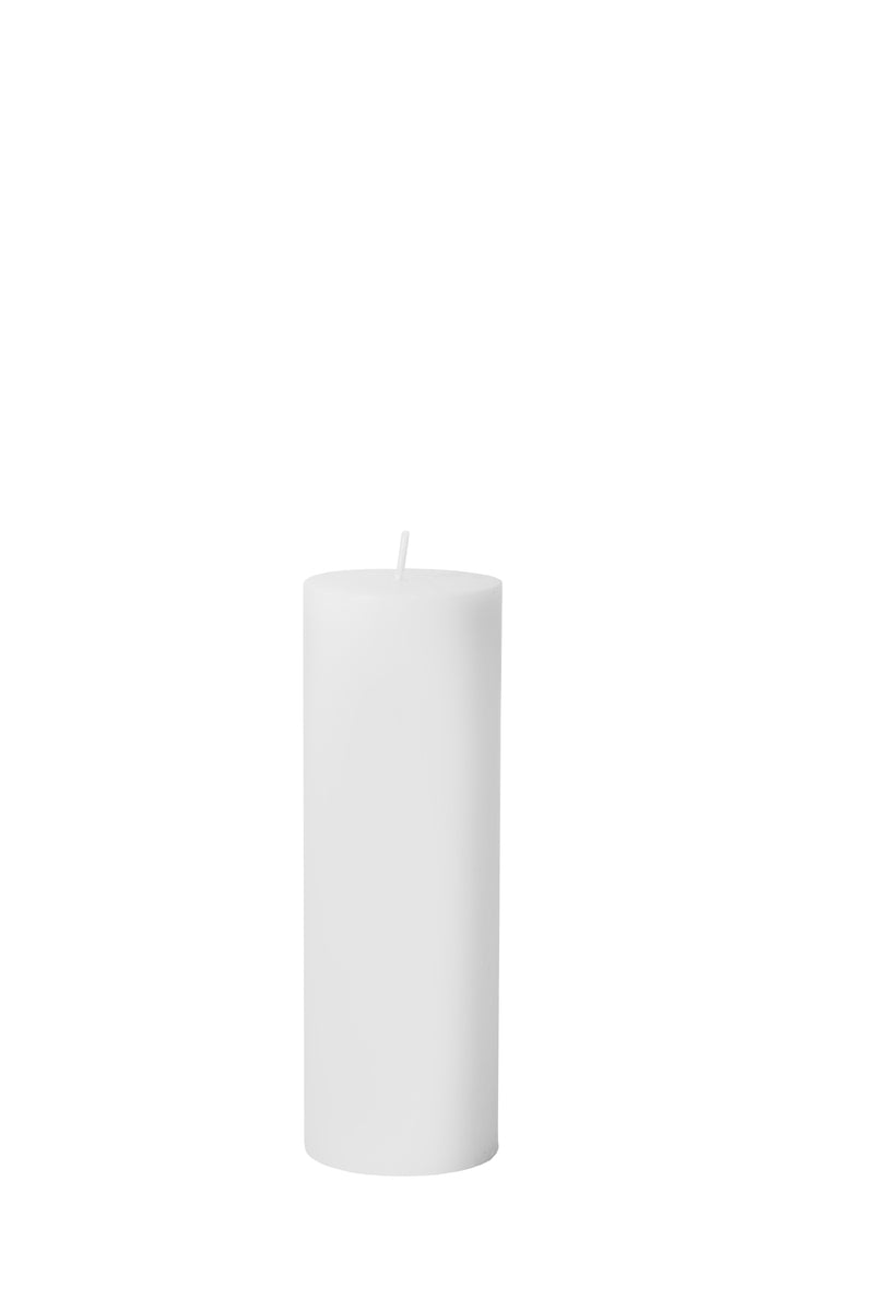 Set of 12 White Pillar Candles Candles Serene Spaces Living