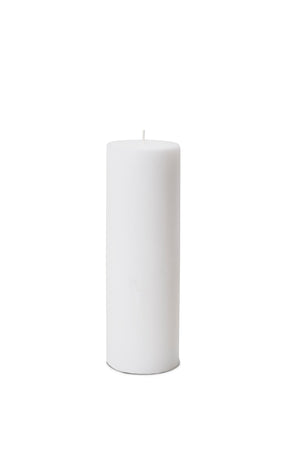 Serene Spaces Living Set of 4 White Pillar Candles for Wedding, Birthday, Holiday & Home Decoration, 3" Diameter x 9" Tall