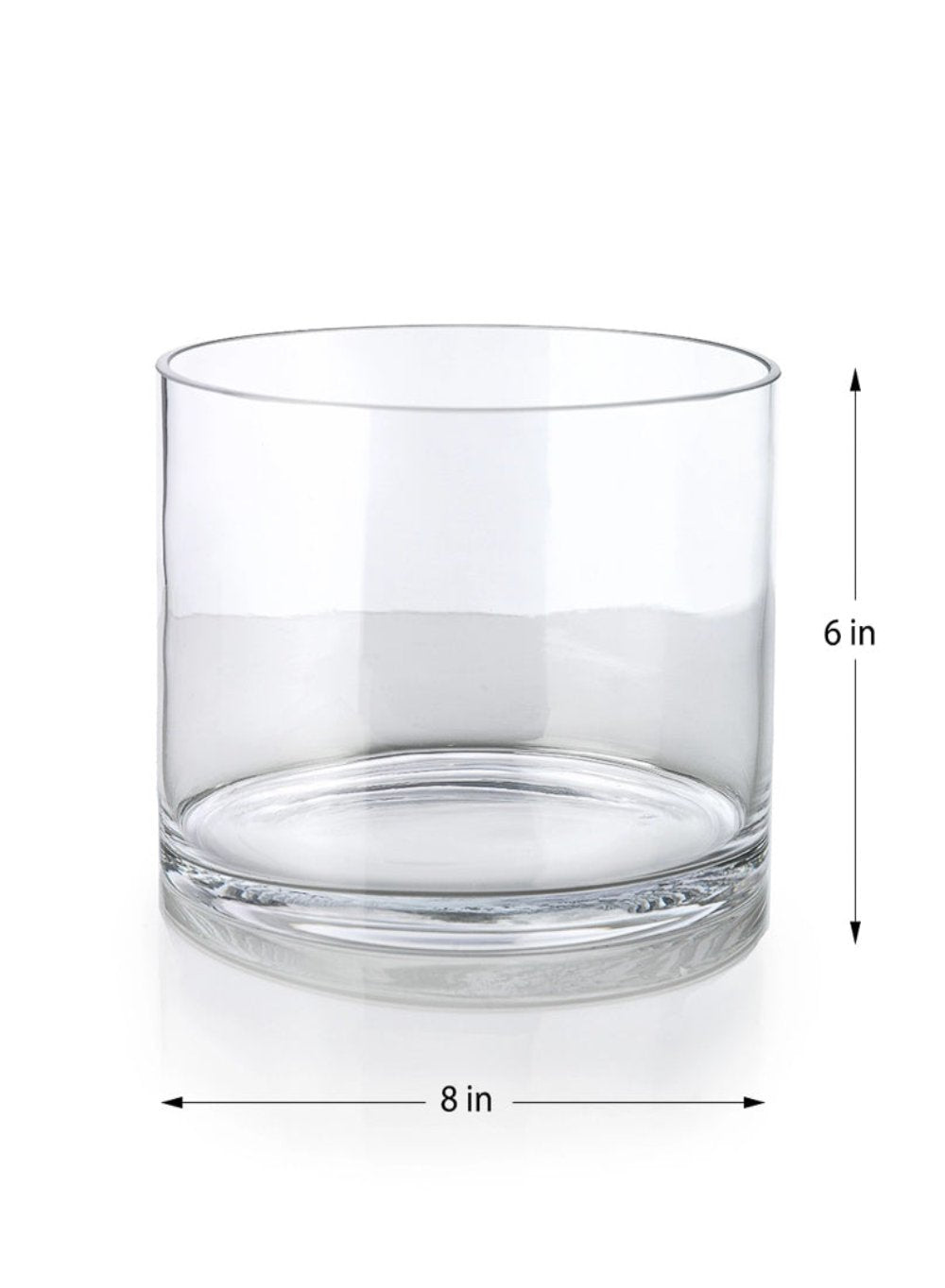 Glass Cylinder Vase, Available in 2 Colors & Sizes