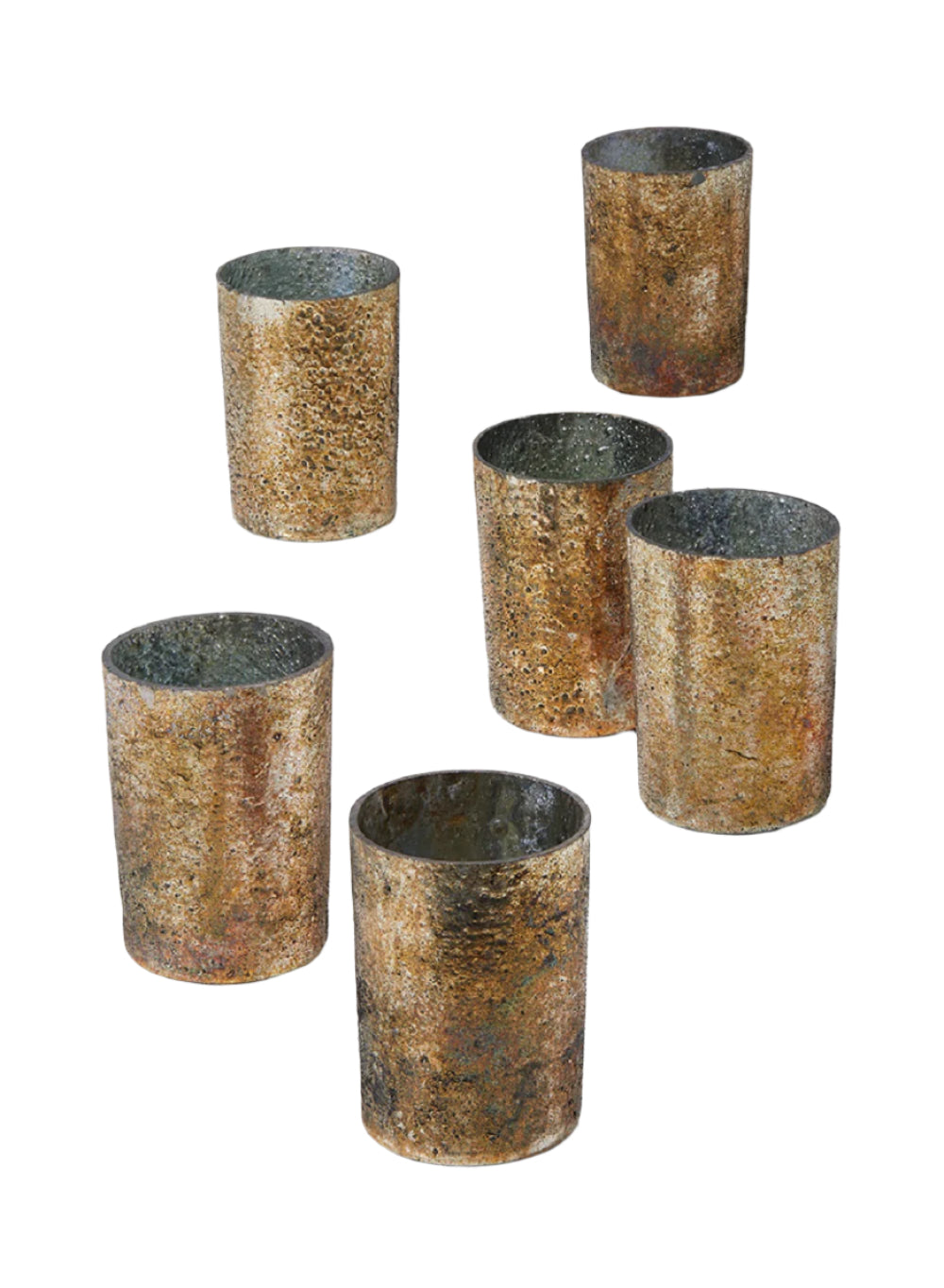Mercury Glass Candle Holders, Ideal for Weddings Parties Fall Table Decorations, 3.25" Tall and 2.25" Diameter
