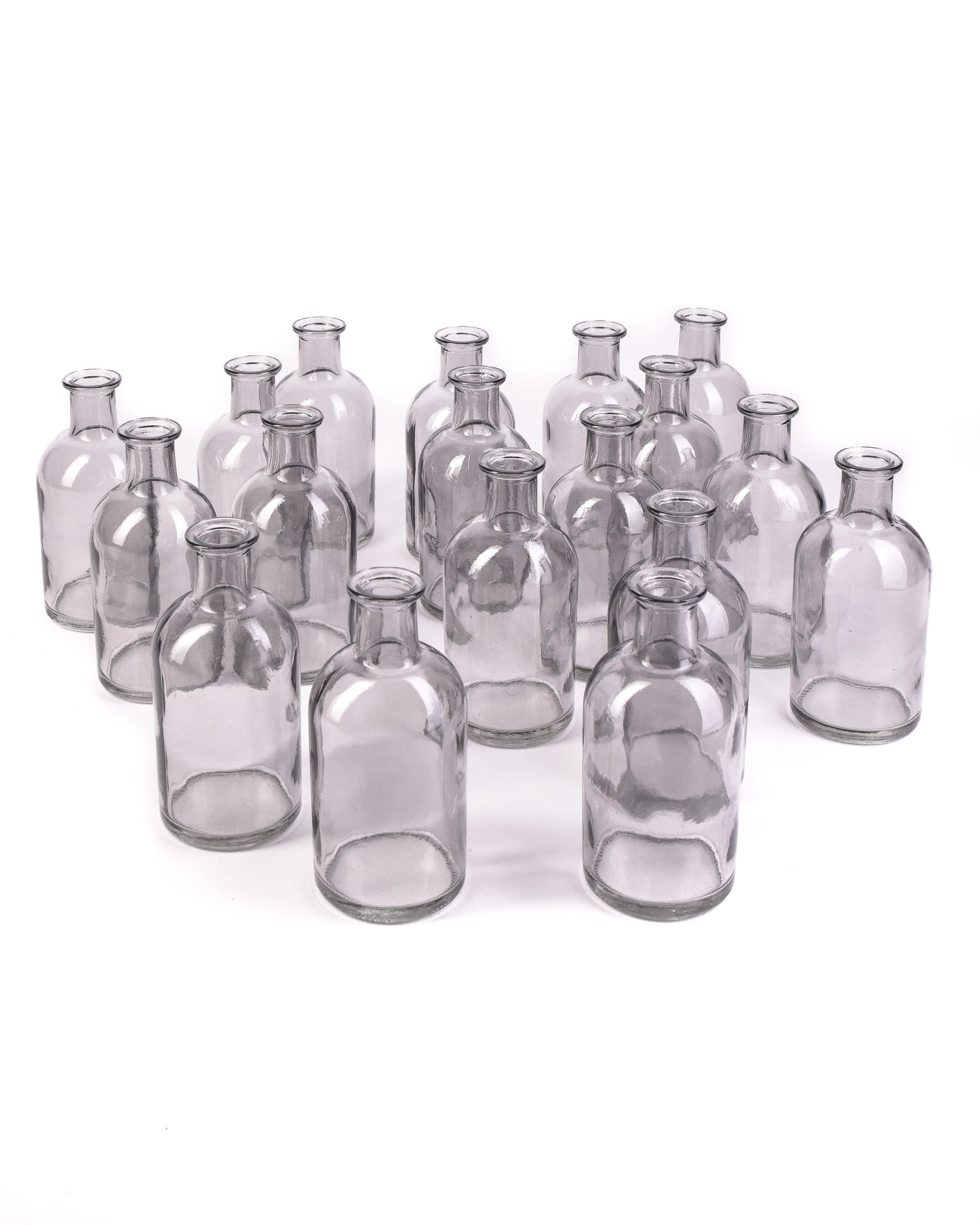 Smoke Grey Medicine Bottle Bud Vase, Pack of 48