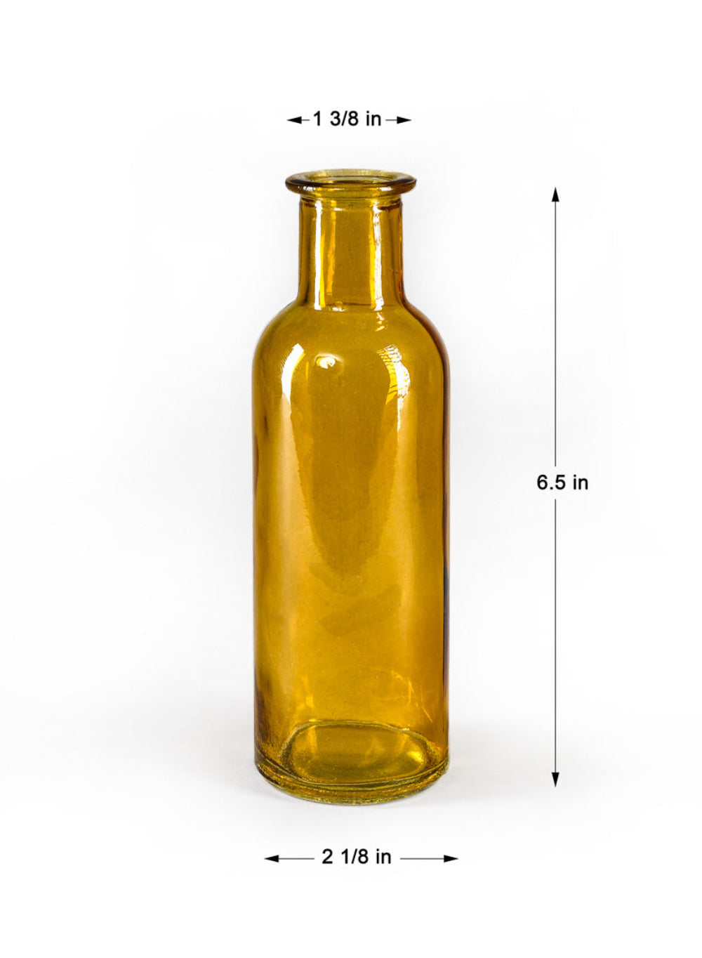 Bundle: Set of 12 Amber and Green Glass Bud Vases