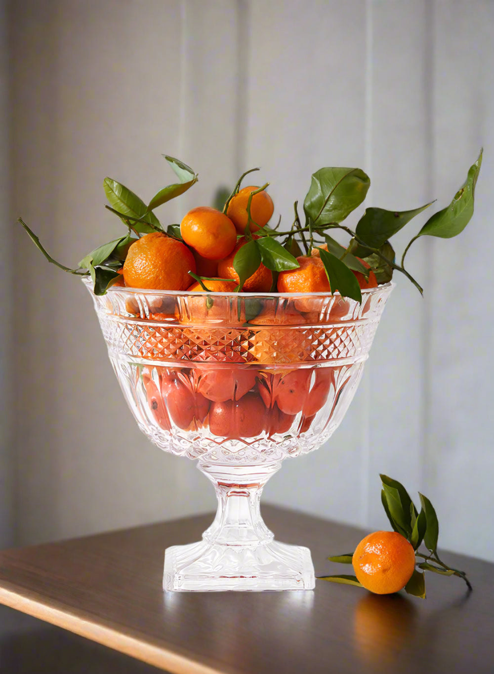 Large Classic Glass Compote, 10" Tall & 10.25" Diameter