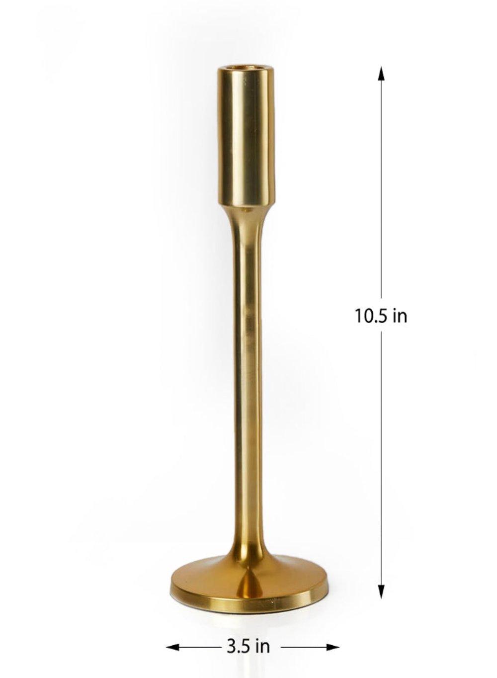 Sleek Gold Candlestick Holder, in 2 Sizes