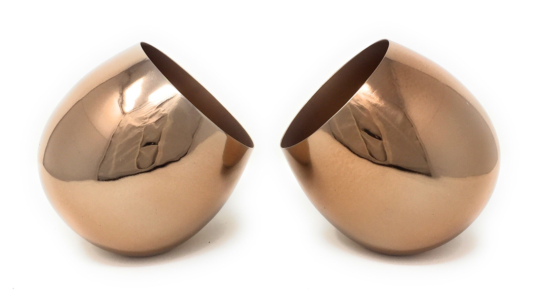 5" Copper Tea Light Holder, Set of 2