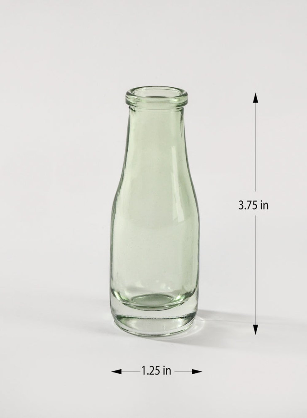 Vintage Green Glass Vase, Set of 6, in 3 Shapes