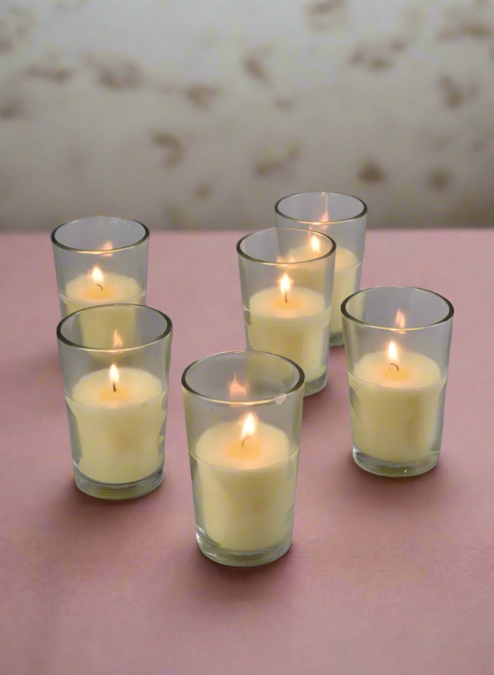 Prefilled Glass Votives, Set of 6 or 36