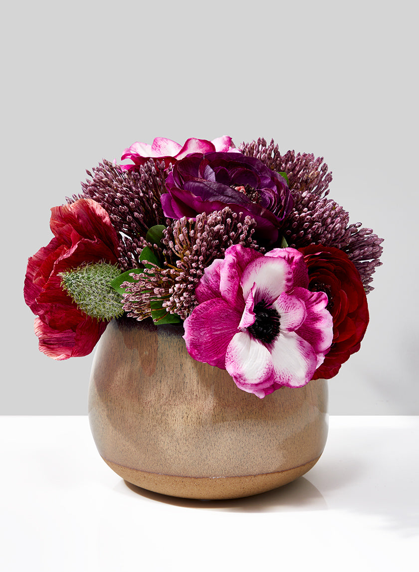 Taupe Potter's Ceramic Vase, Set of 6