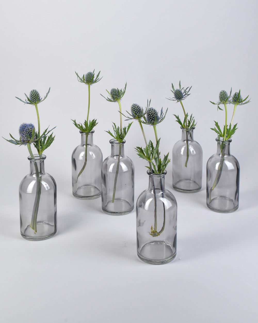 Smoke Grey Medicine Bottle Bud Vase, Pack of 48